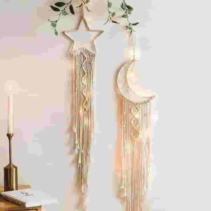 Hilal and star macrame set 