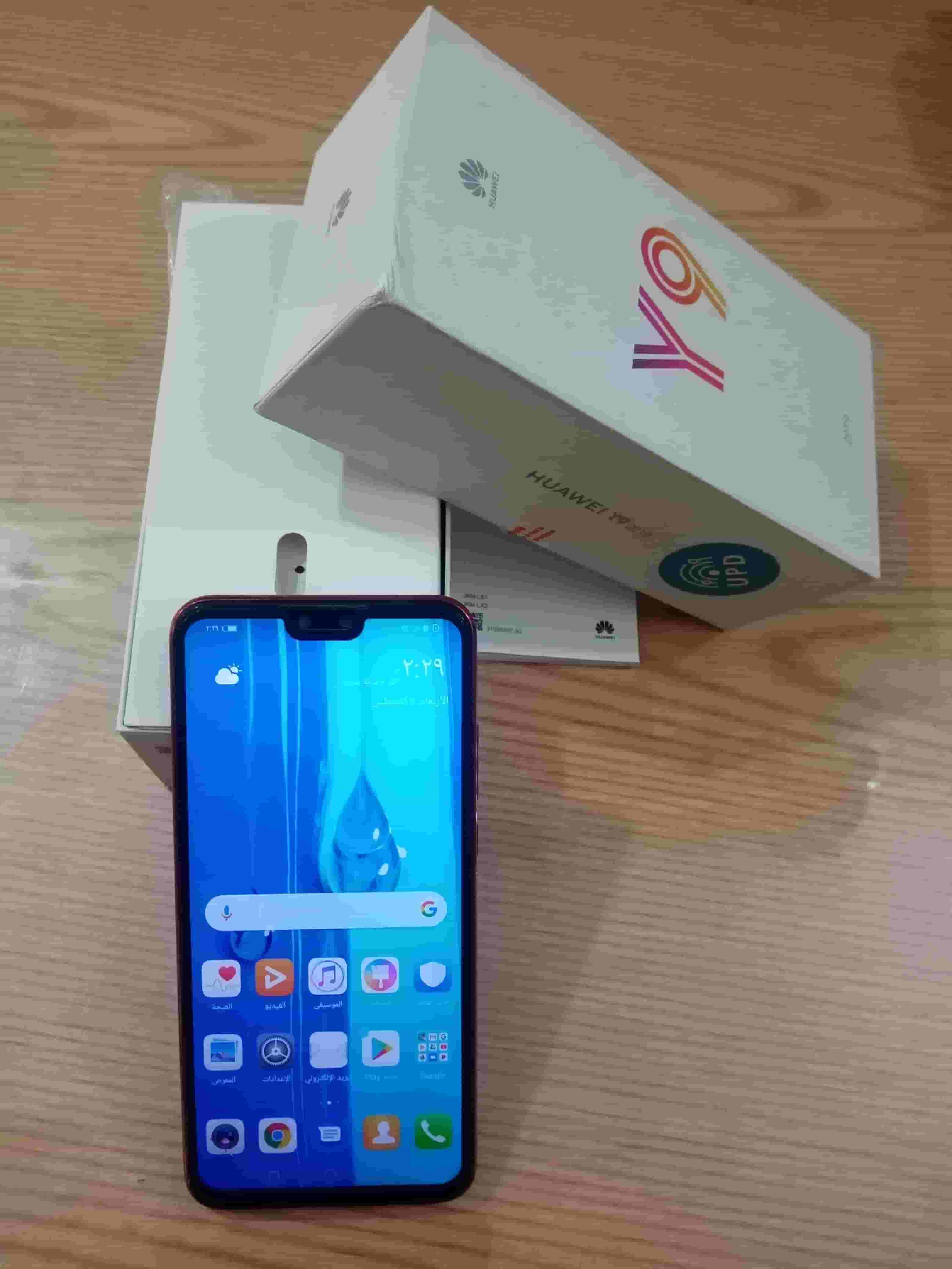 ٢ موبايل هواوى y9 2019 مستعمل للبيع