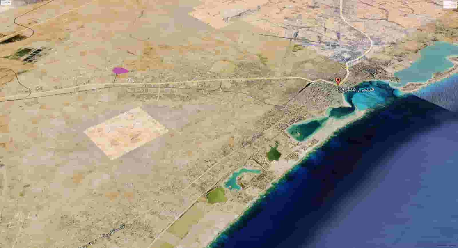 Land on an area of 46 acres 