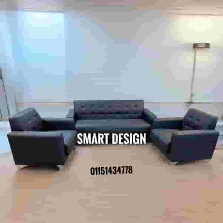 Modern sofa set, imported leather reception, 2-seat sofa