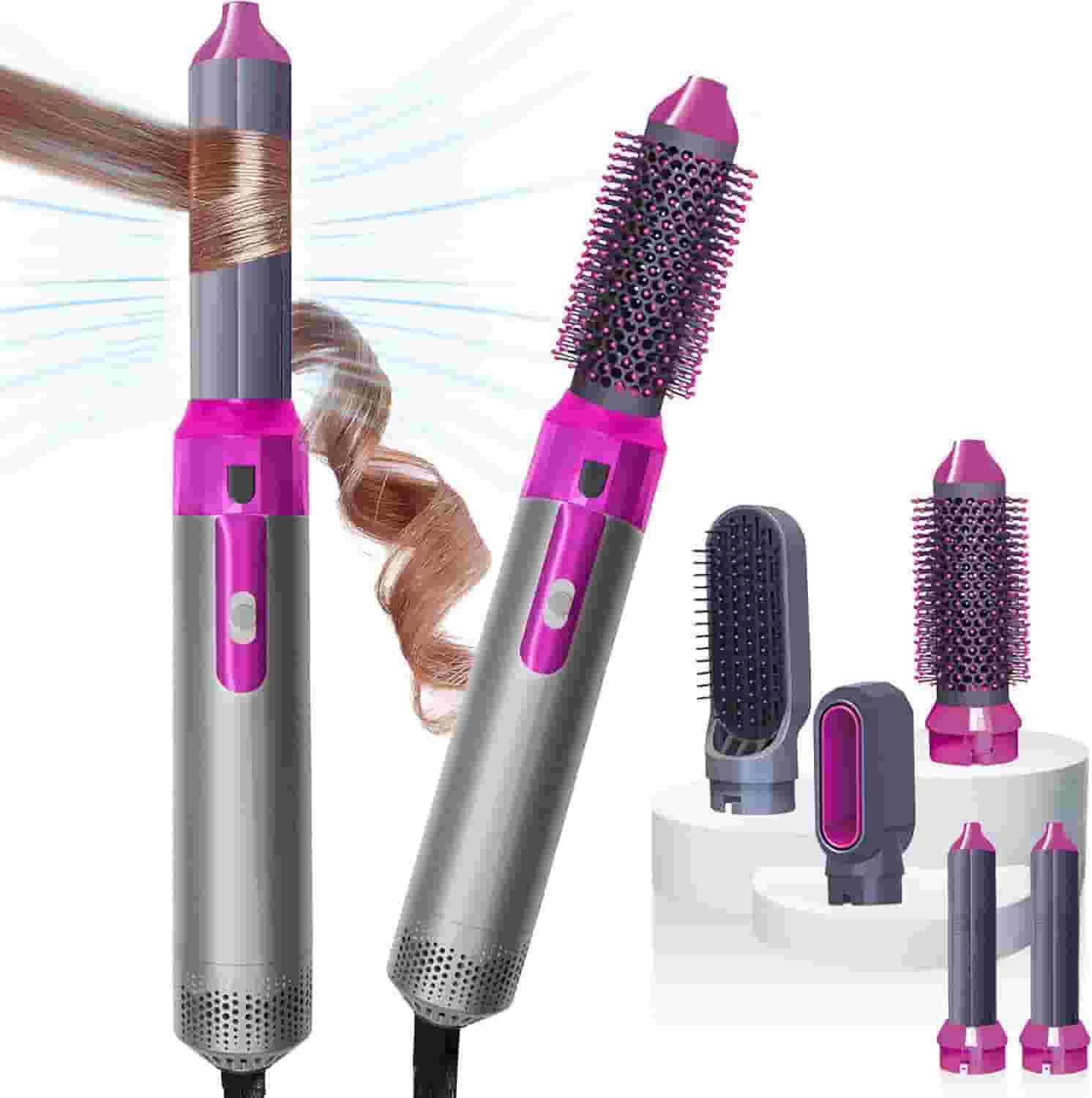 5 in 1 hair straightening brush