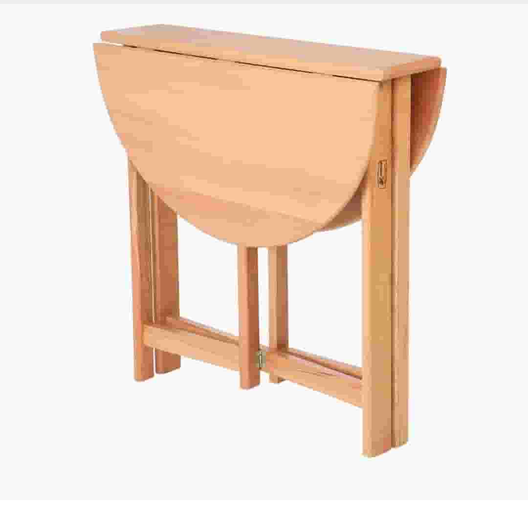 Natural beech wood folding table