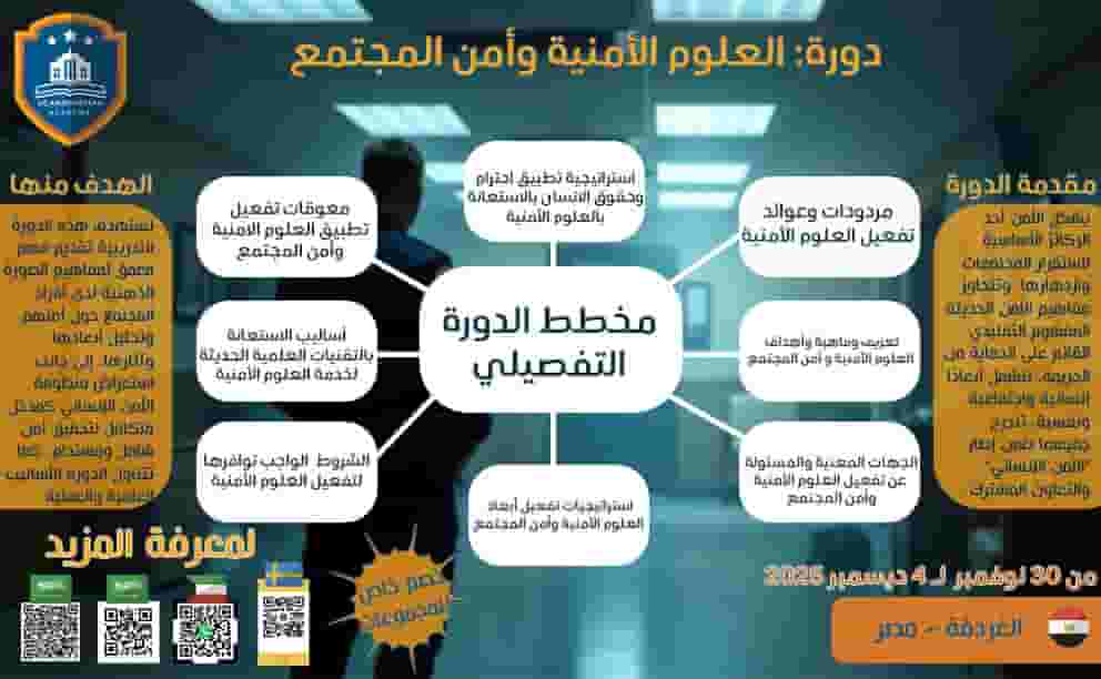  دورة "العلوم الأمنية وأمن المجتمع" 