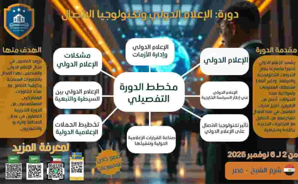 دورة تدريبية احترافية الإعلام الدولي 