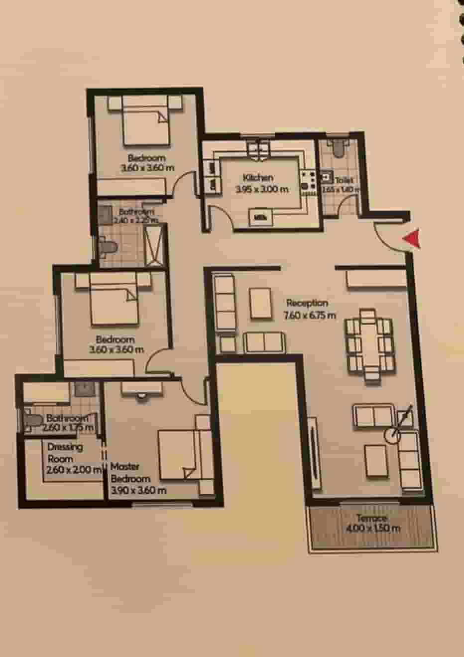 For sale a luxury apartment under construction 180 m