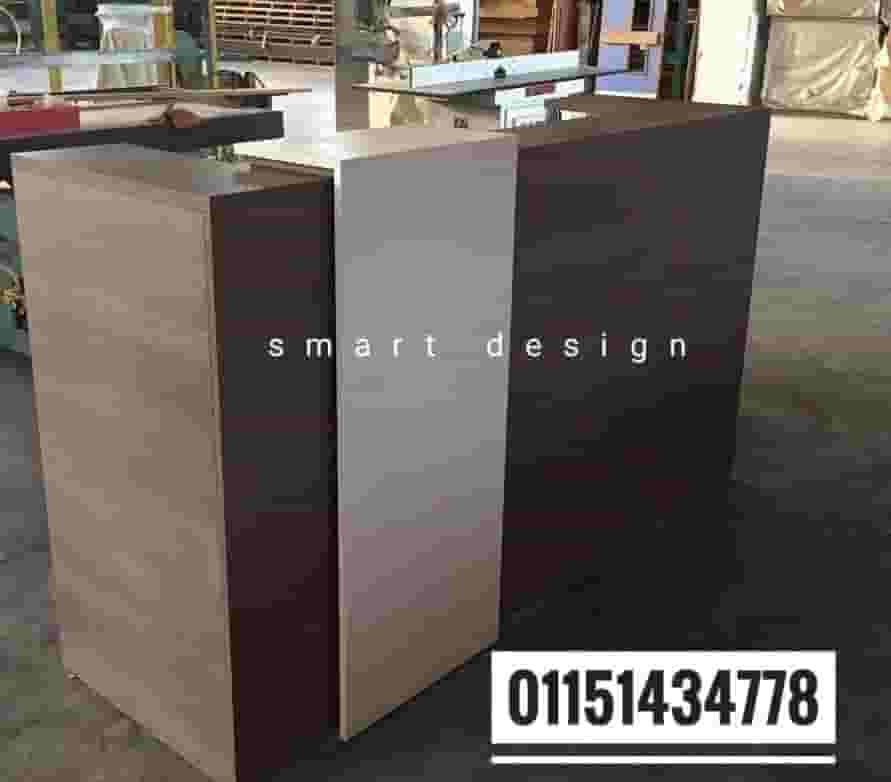 Spanish MDF wood reception counter 