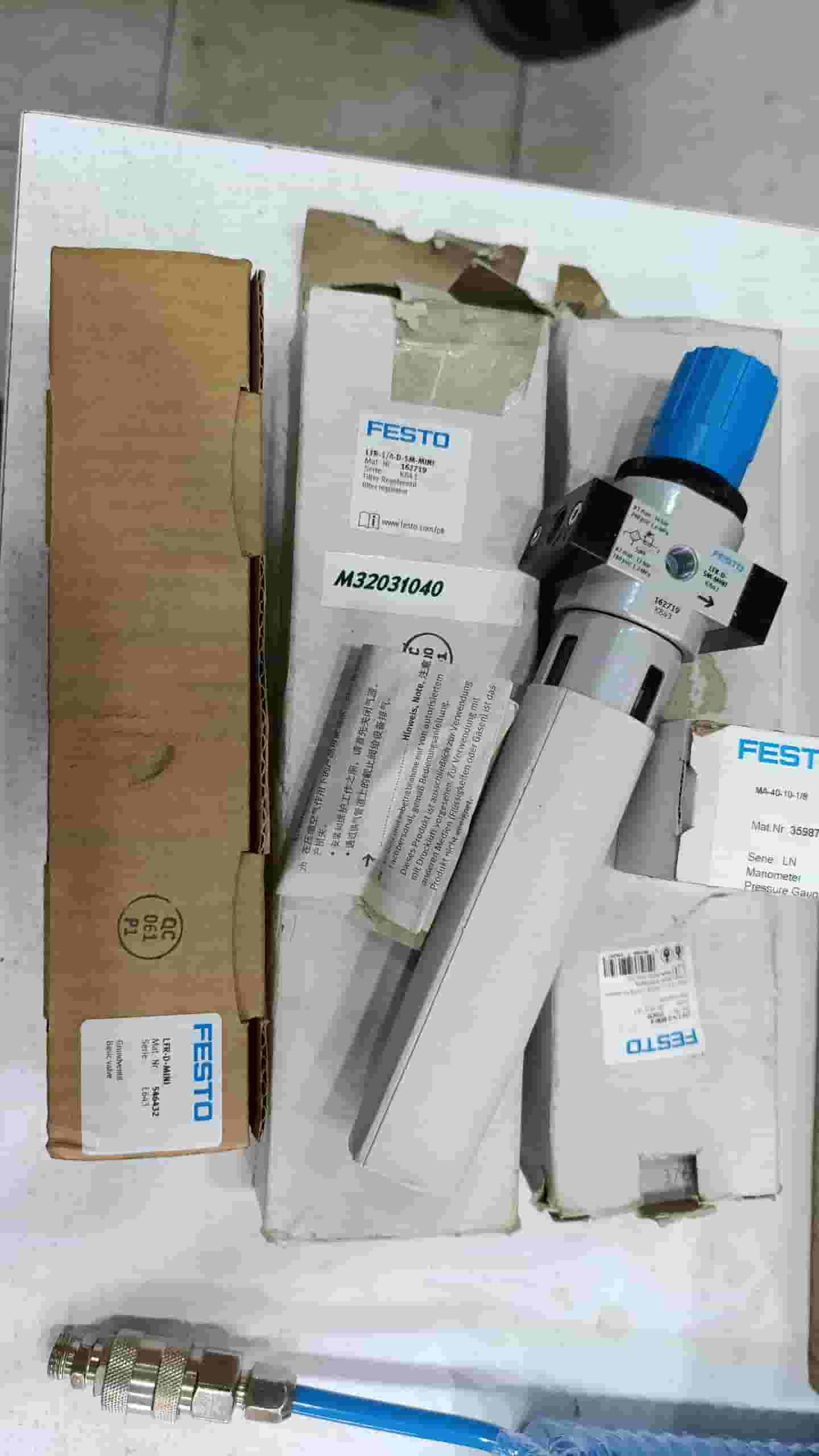 A new Festo filter with organizer in the Festo LFR carton