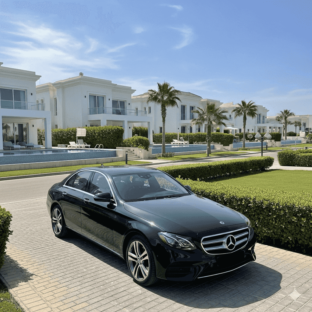 Rent a Mercedes E200 with driver in Cairo