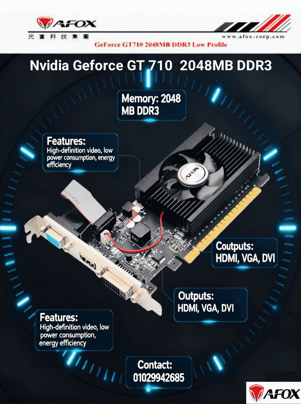 NVIDIA AFox GT 710 graphics card