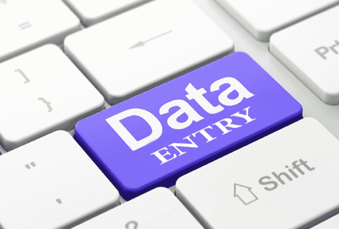 Customer service and data entry are required