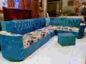 New corner 5 meters wood counter 4 pieces