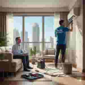 A nearby air conditioning company to repair the air conditioner is now broken