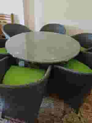 Large rattan dining set