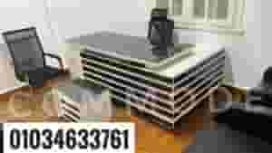 Shiny acrylic wood manager's desk 