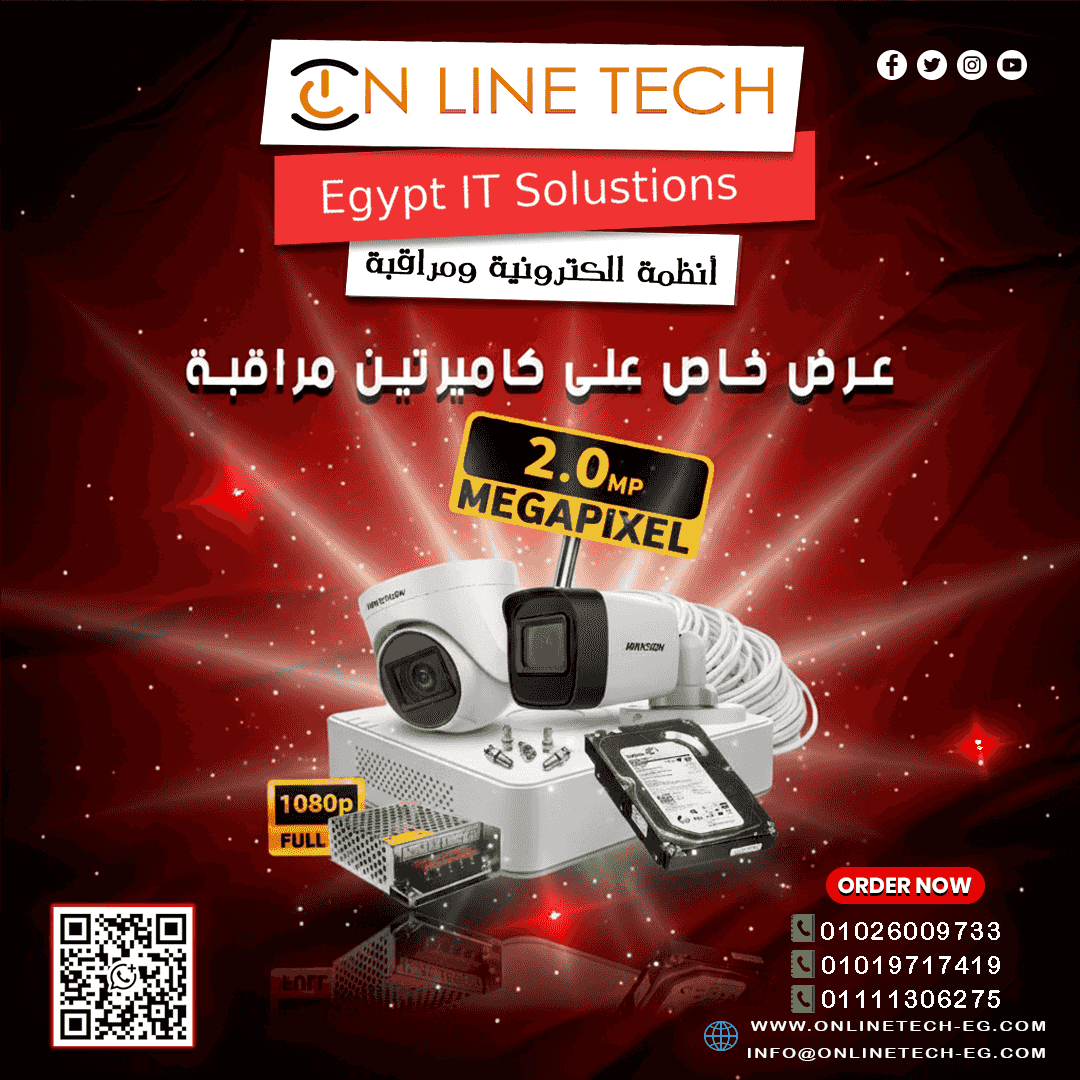 Offer 2 Hikvision security cameras from Online Tech Smart Security