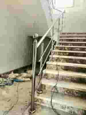 Stainless steel staircase decoration