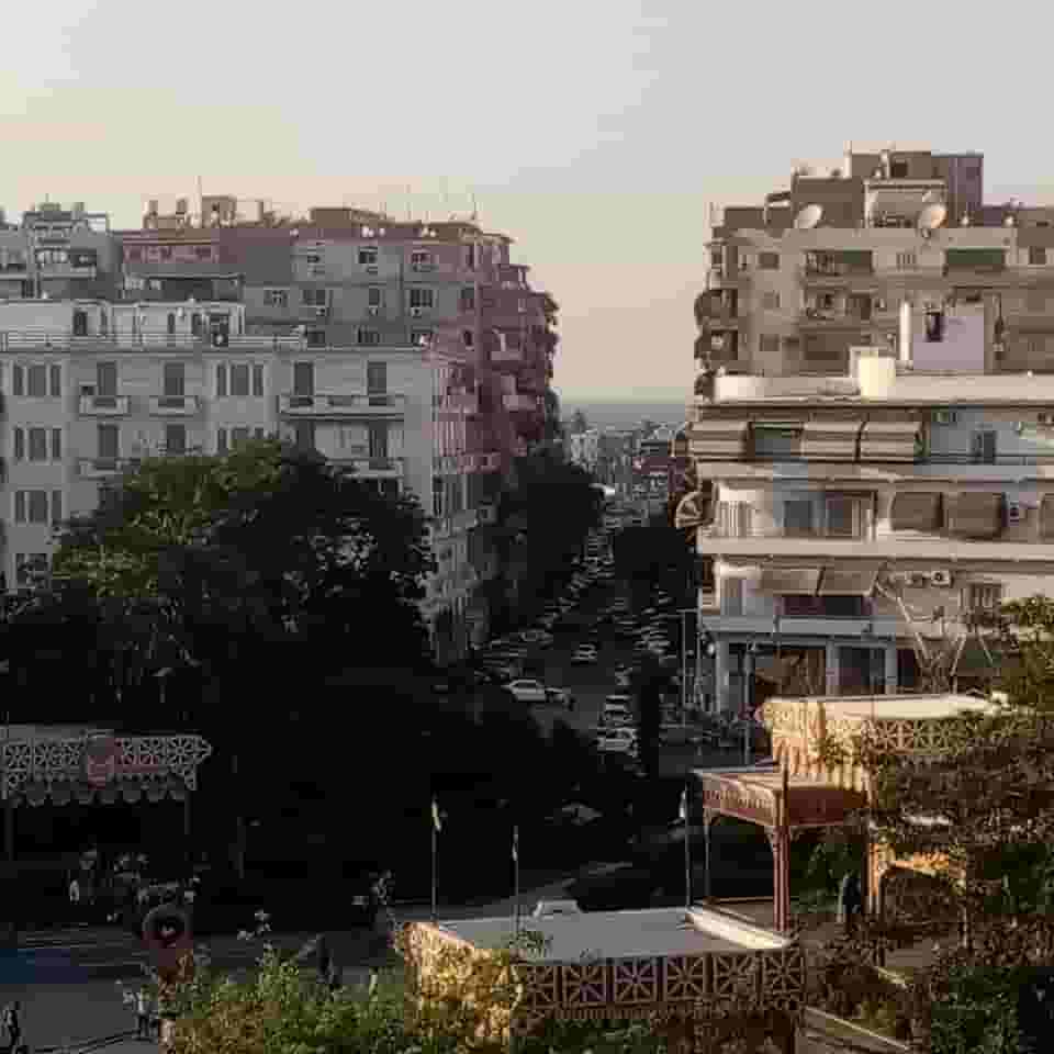 For sale, a furnished apartment in front of Faryal Park is completely uninjured