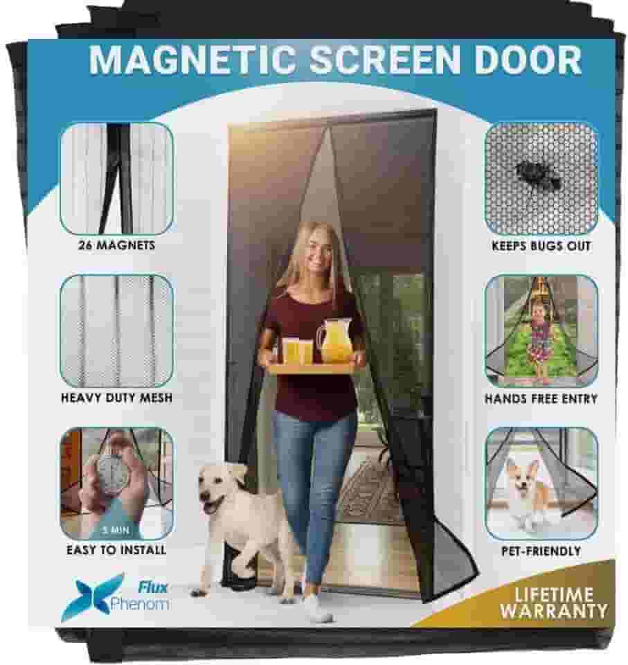 The magnetic curtain to prevent the entry of flies and insects