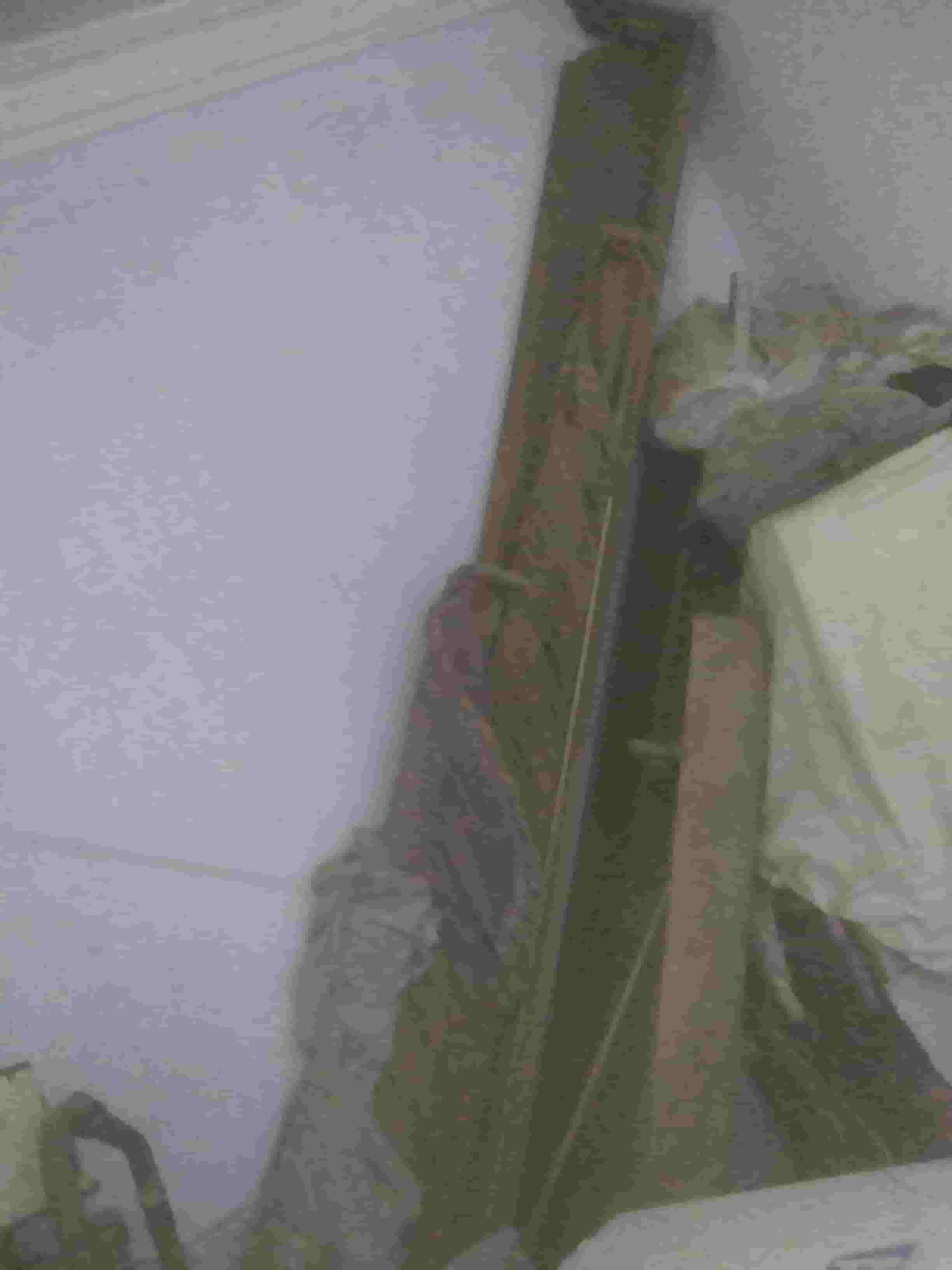 Used cornices and wooden hooks for hanging fabric curtains for sale