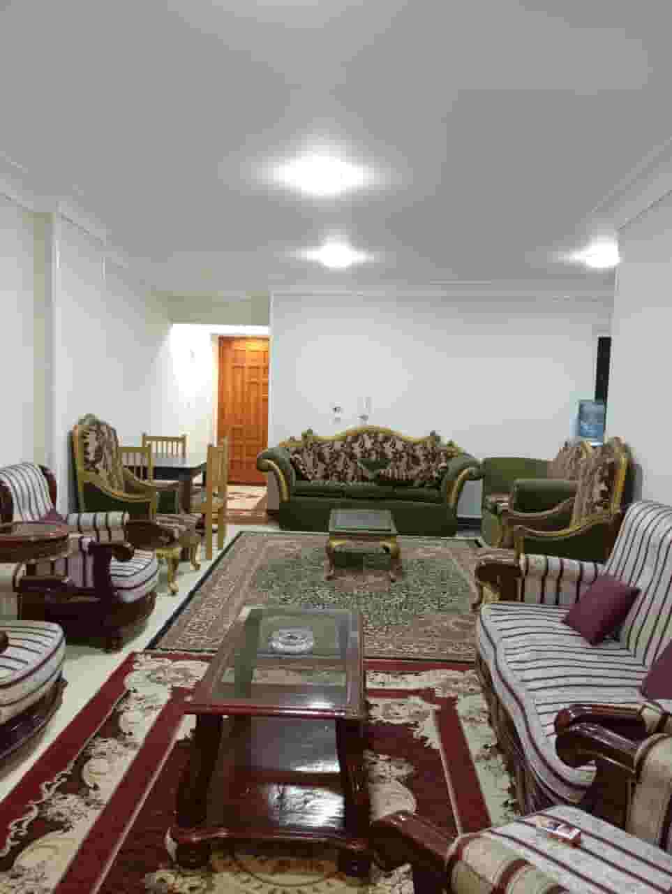 For lovers of sophistication, a 120 m apartment for rent furnished annually and air-conditioned in the most prestigious locations of Asafra on Jamal Abdel Nasser main street
