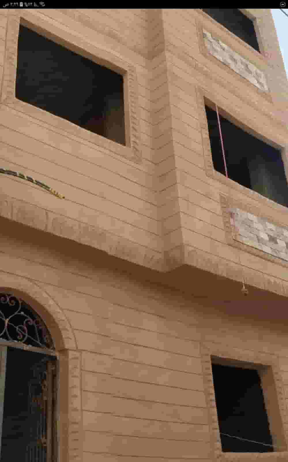 عمارة 60 متر 3 ادوار واجهه متشطبه والشقق على الطوب