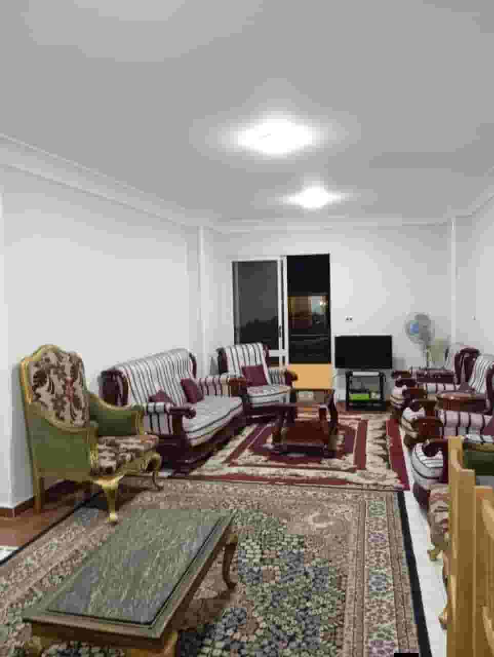 For lovers of sophistication, a 120 m apartment for rent furnished annually and air-conditioned in the most prestigious locations of Asafra on Jamal Abdel Nasser main street