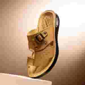 Men's leather slippers