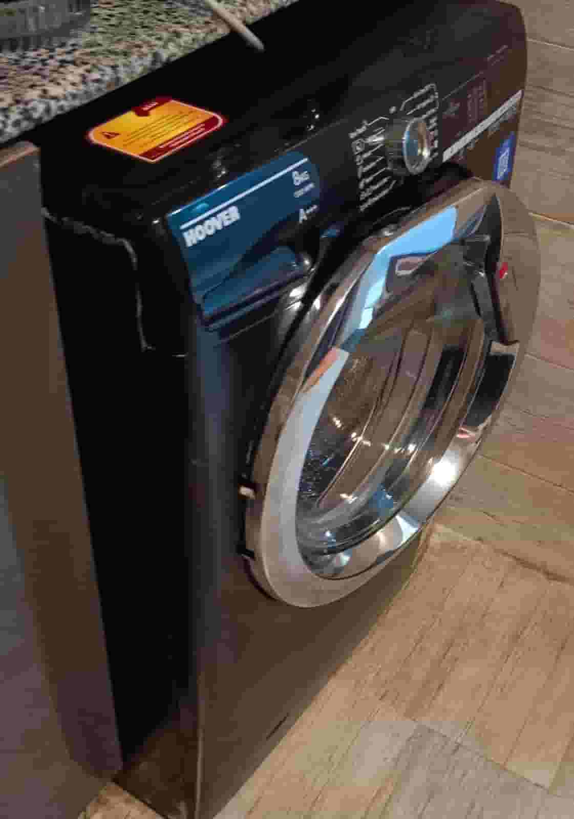 HOOVER 8 KG BLACK WASHING MACHINE USED