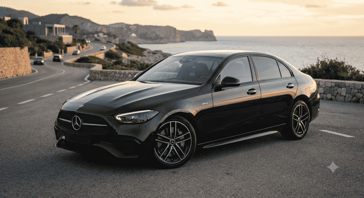 Rent a Mercedes C180 model 2026 with the highest standards of luxury and comfort with Tourist