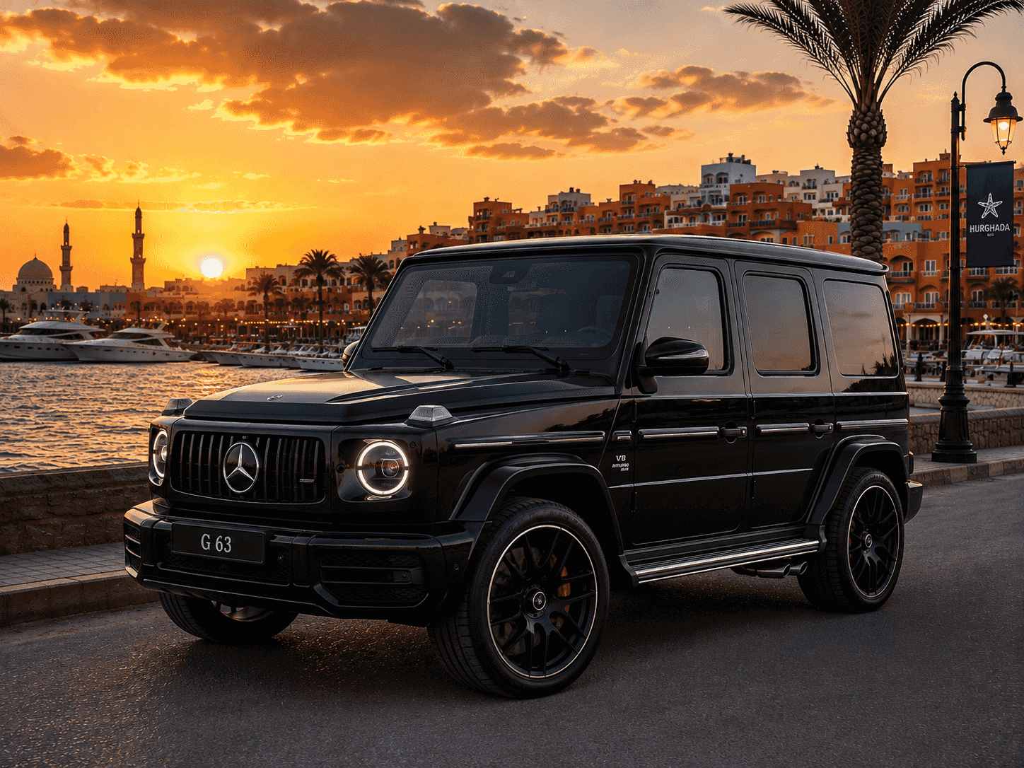 تأجير سيارات الدفع الرباعي لكبار الشخصيات مع سائق: من مطار القاهرة إلى الجونة (Mercedes-AMG G63)