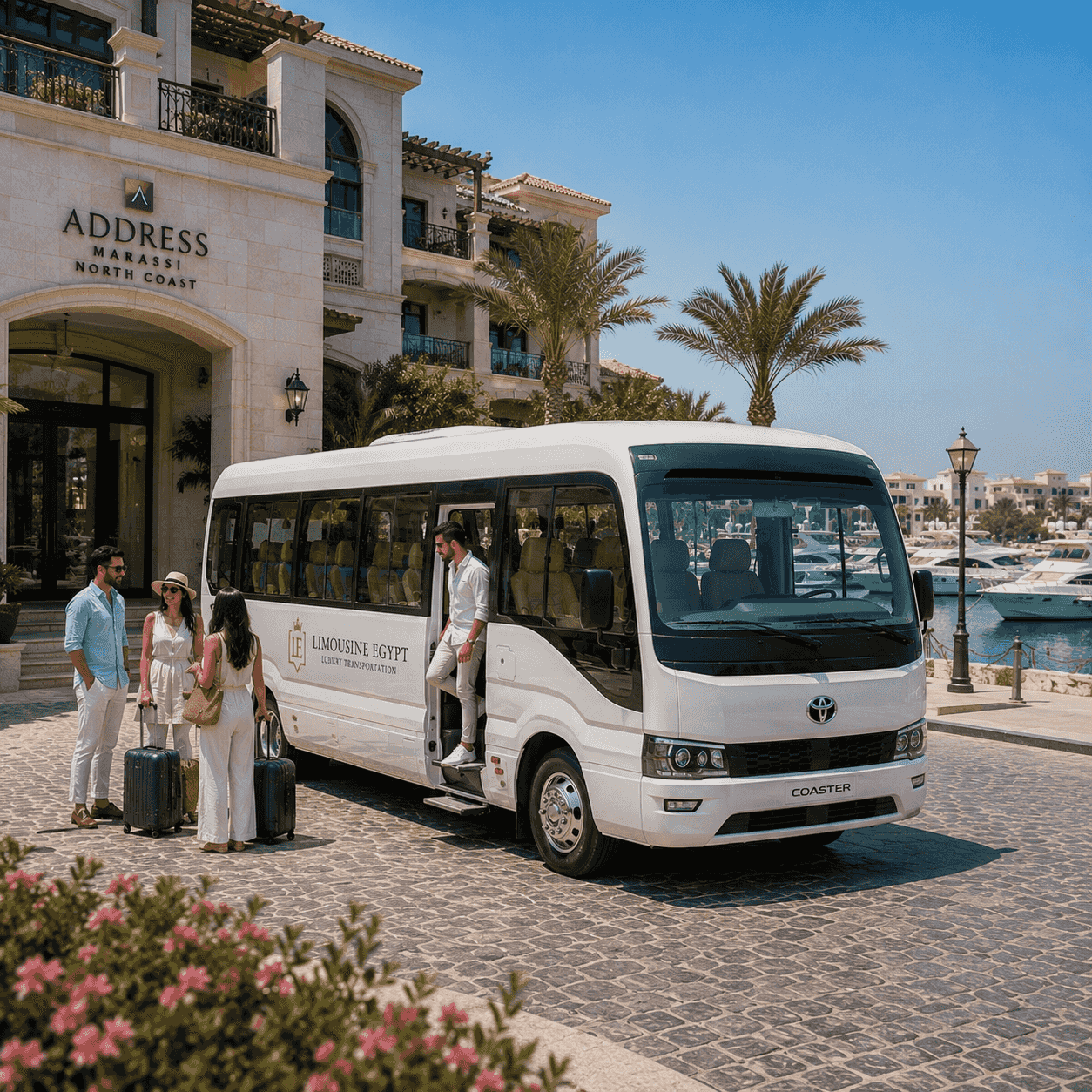 🚌 تأجير ميني باص تويوتا كوستر 30 مقعدًا | المهندسين إلى الساحل الشمالي