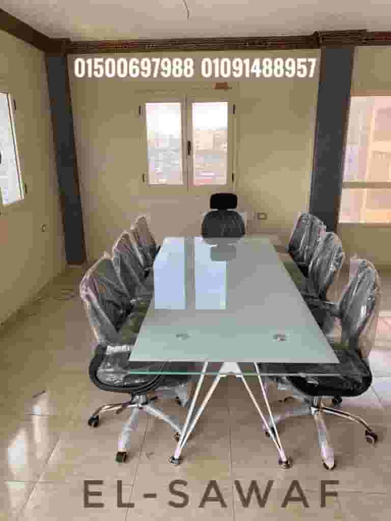 Office furniture, security glass meeting table, modern meeting table, meeting room
