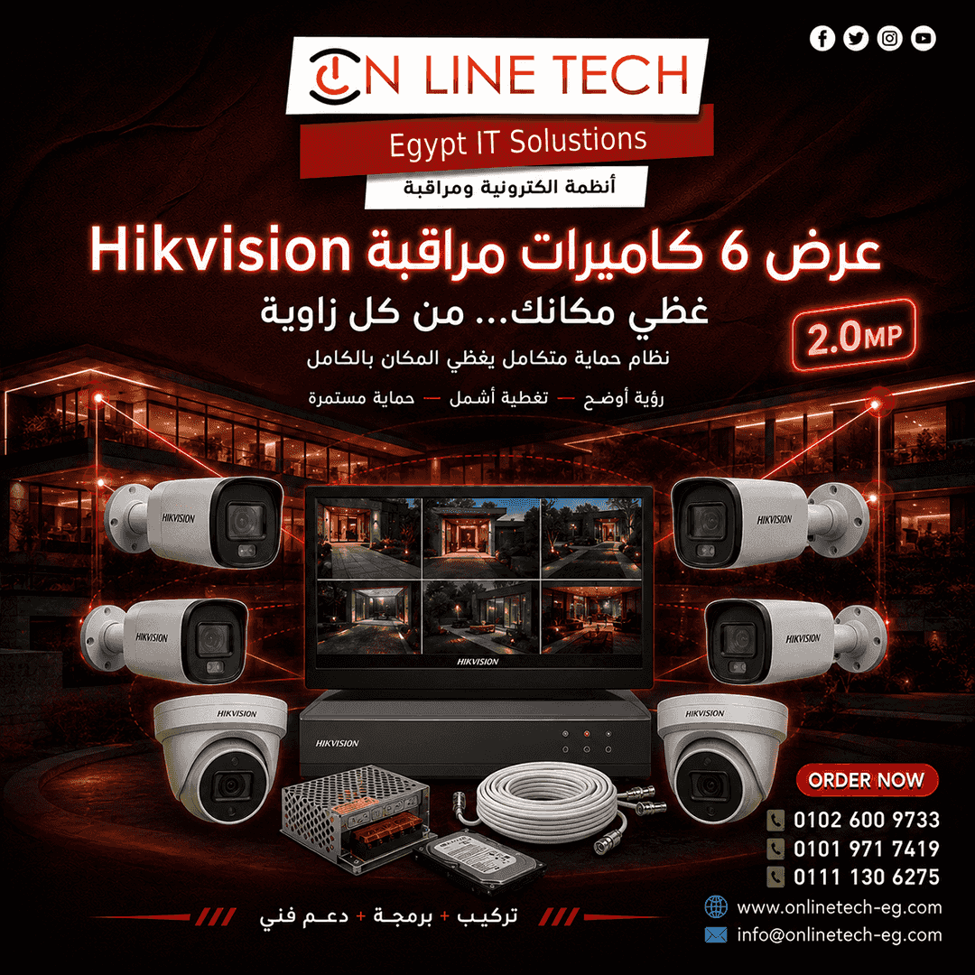 View 6 Hikvision security cameras — wider coverage and stronger protection