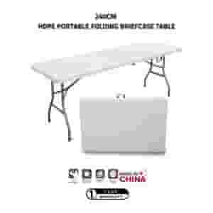 طاولة SunBoat شديدة التحمل وقابلة للطي ومتعددة الاستخدامات 240 سم | سلسلة HDPE Granite