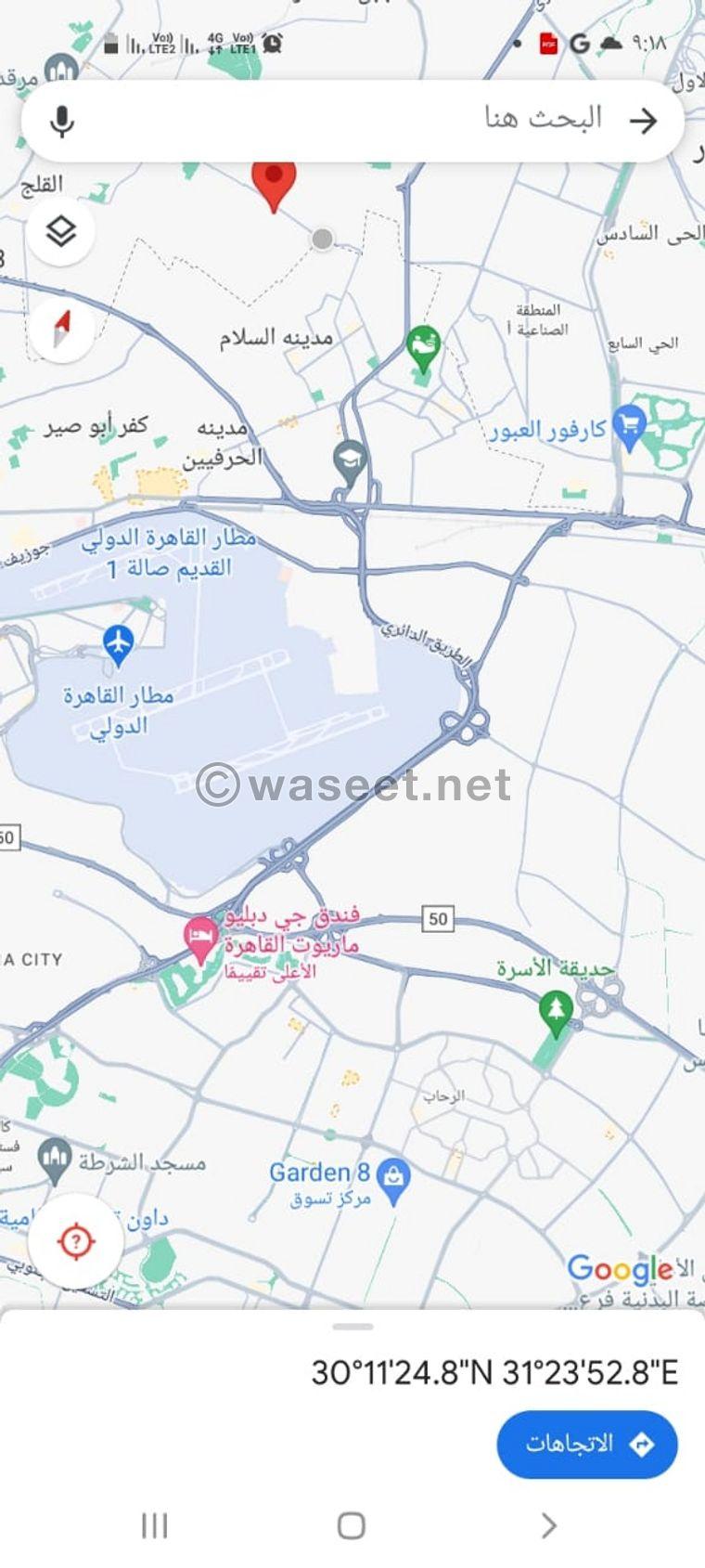 ارض مساحة ٢٠٠م للبيع مدينة السلام بجوار استاد السلام 0