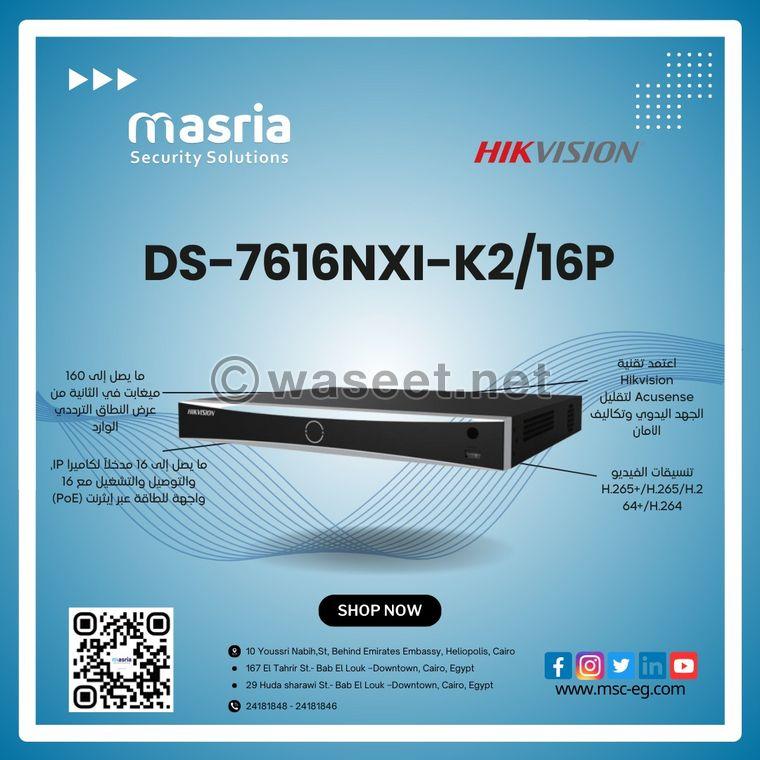 16 ch PoE 1U K Series AcuSense 4K NVR HIKVISION  0