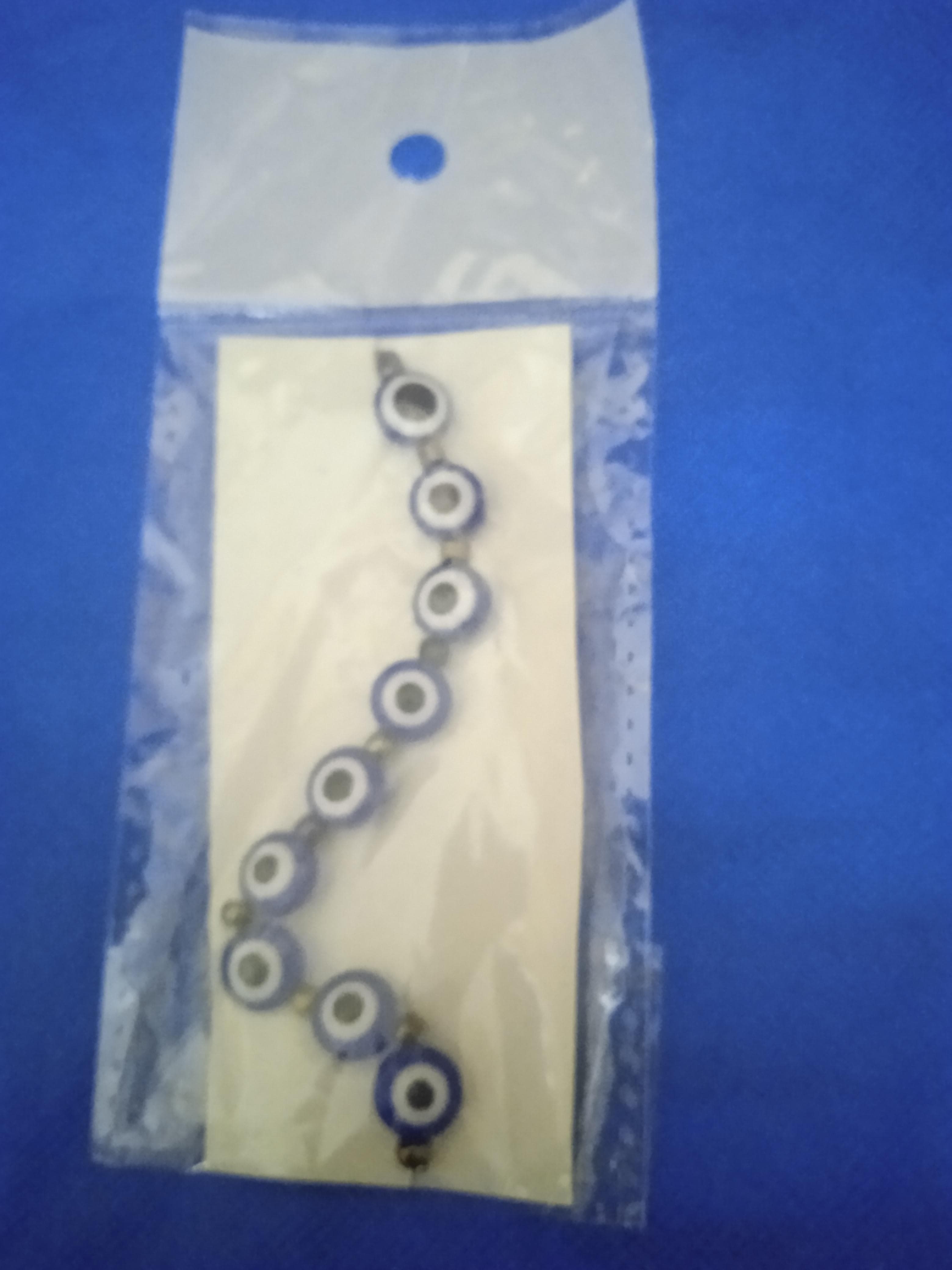 Eye bracelet with blue beads   0