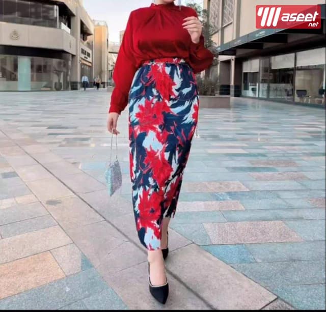 طقم ستان جيبة مشجرة