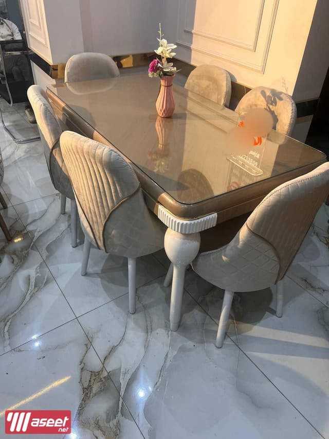 جميع انواع  تربيزات سفره مودرن شيك 6 كراسي