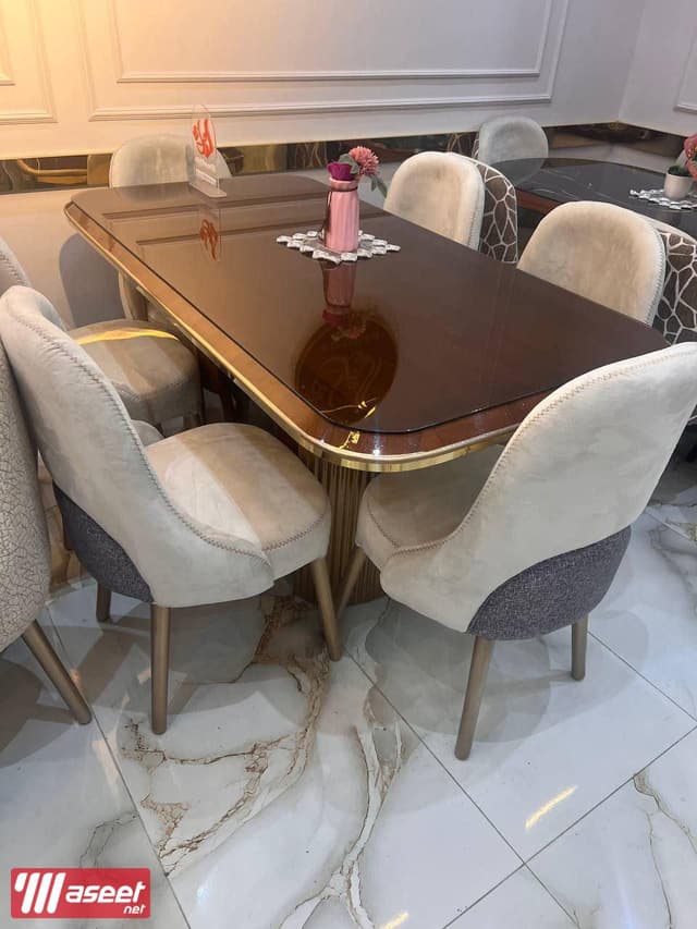 جميع انواع  تربيزات سفره مودرن شيك 6 كراسي