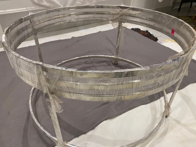 Stainless tables or middle lengths for salons and interiors