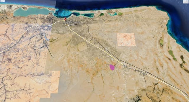 Land on an area of 46 acres 