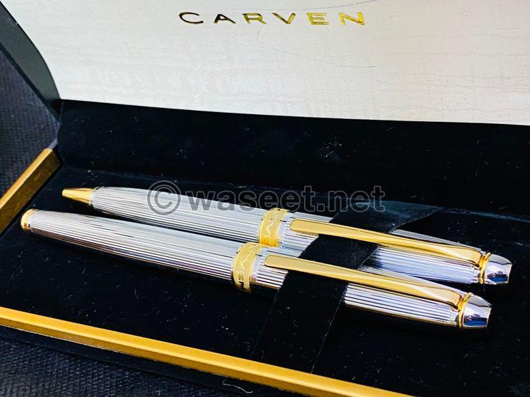 طقم أقلام كارڤين ألماني أصلي جديد 1