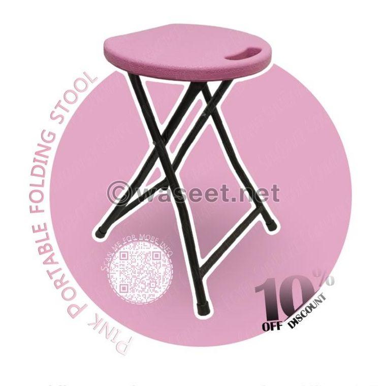 Portable folding stool chair colorful 4