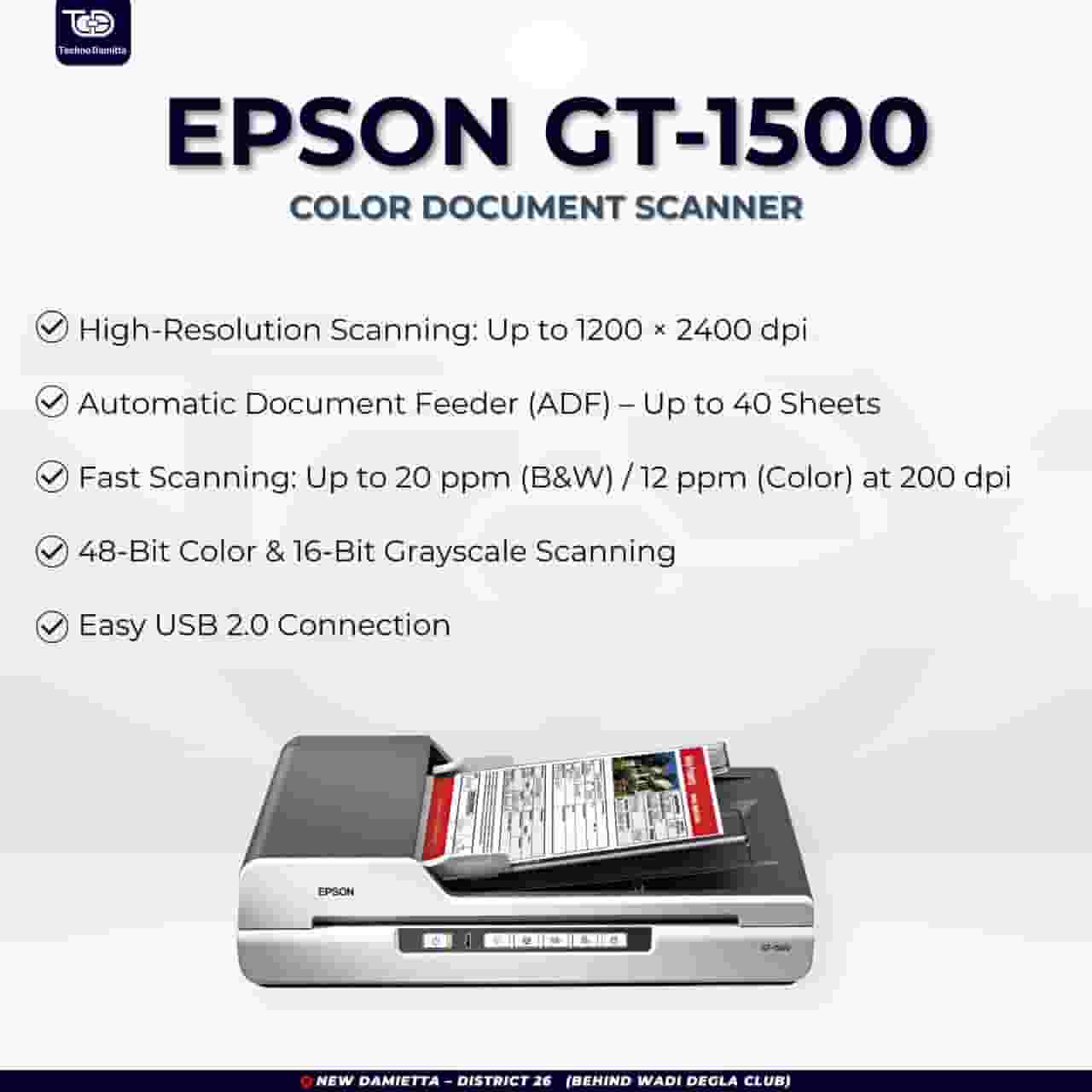 Epson WorkForce GT-1500 Scanner Epson WorkForce GT-1500 Scanner
