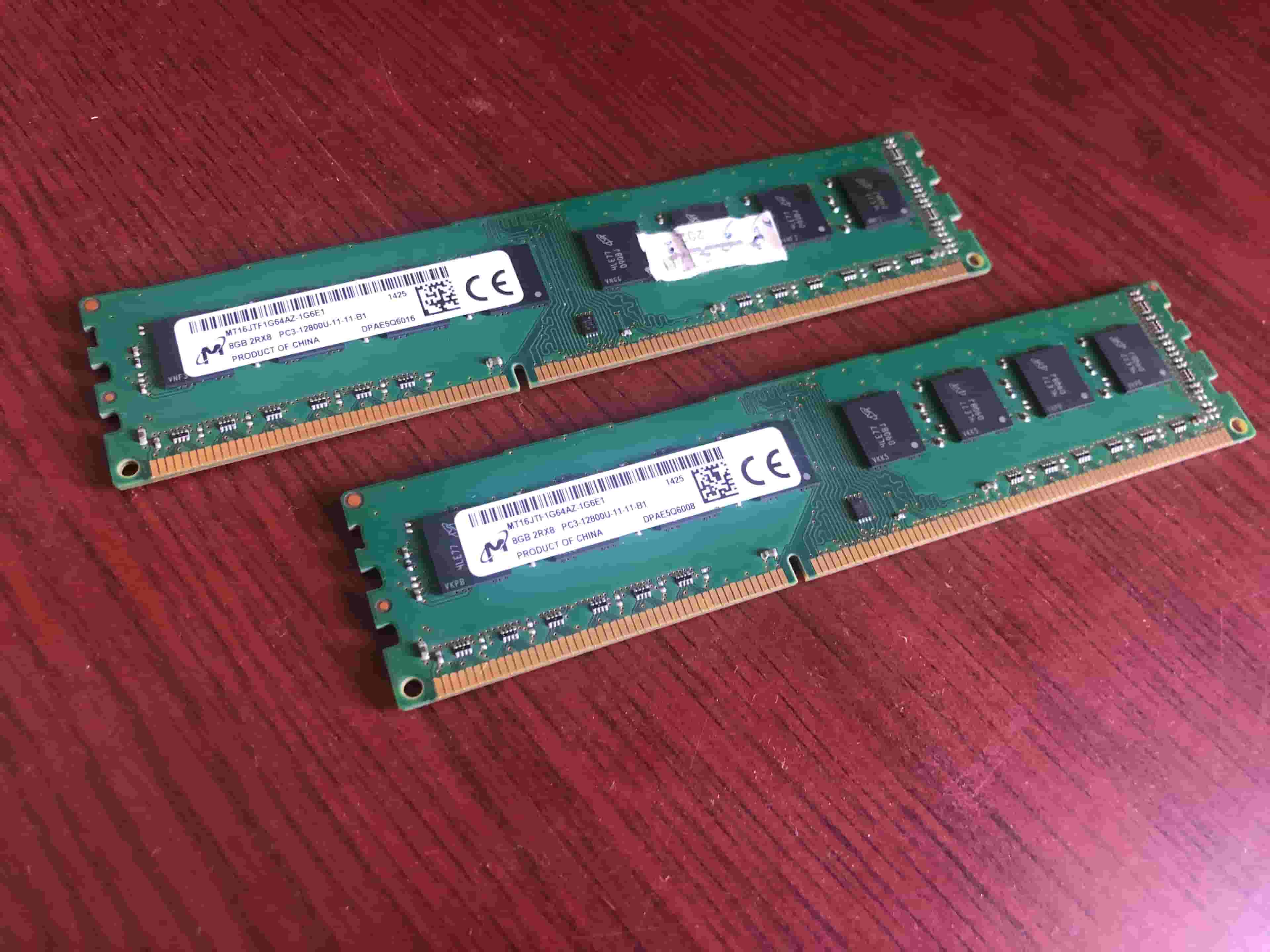 قطعتين رام (ddr3) ١٦ جيجا اجمالًا قطعتين رام (ddr3) ١٦ جيجا اجمالًا