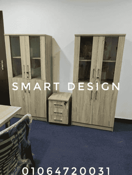 Two bookcases with MDF wood Two bookcases with MDF wood